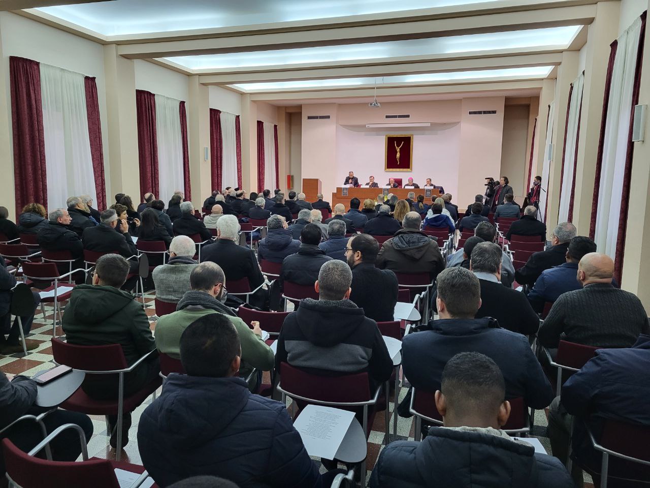 L'aula magna "Vittorio Mondello" del Seminario "Pio XI" durante l'inaugurazione dell'anno giudiziario